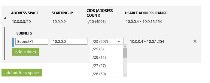 Ändern der Subnetzgröße